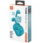 JBL Tune Flex 2 Azul Turquesa con cancelación de ruido adaptativa y sonido JBL Pure Bassy autonoía de 12h/48h con estuche de carga.